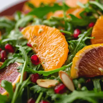 Arugula Orange Salad with Lemon Ginger Dressing