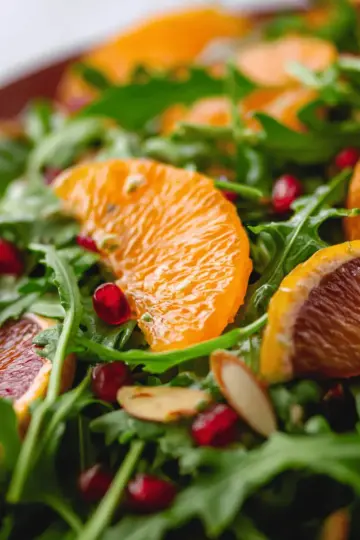 Arugula Orange Salad with Lemon Ginger Dressing