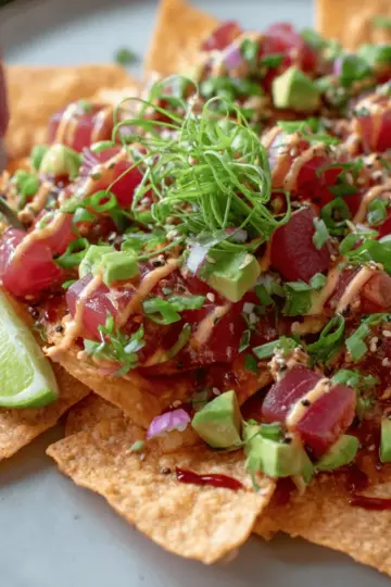 Tuna Poke Nachos