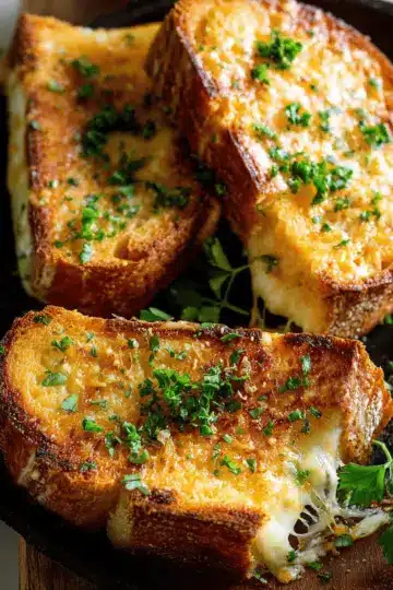 Garlic Bread Grilled Cheese