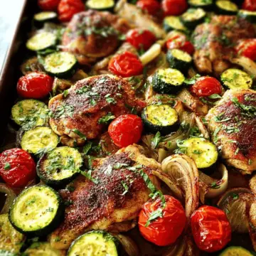 Sheet Pan Chicken and Zucchini (Paleo, Whole30)