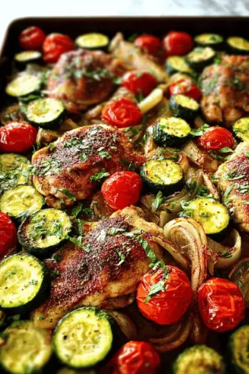 Sheet Pan Chicken and Zucchini (Paleo, Whole30)