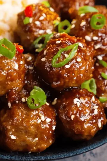 The Best Sticky Asian Glazed Meatballs Recipe