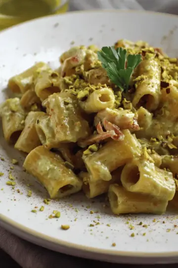 Sicilian Pasta with Creamy Pistachio Sauce
