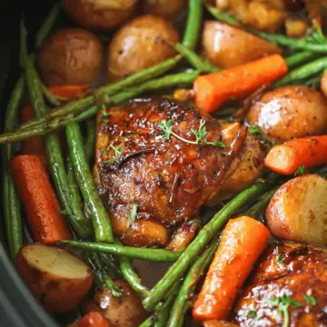 Slow Cooker Honey Garlic Chicken and Veggies
