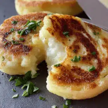 Cheese Stuffed Potato Cakes (2 Ingredients)