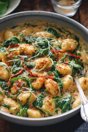 Creamy Spinach Gnocchi (20-Minute, One-Pan Meal)