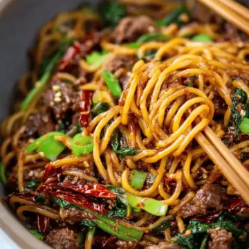 Caramelised Sticky Beef Noodles