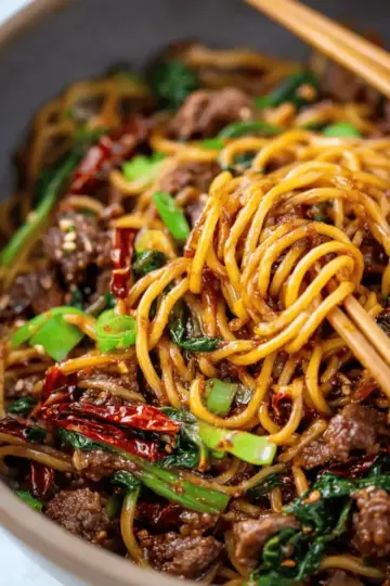 Caramelised Sticky Beef Noodles