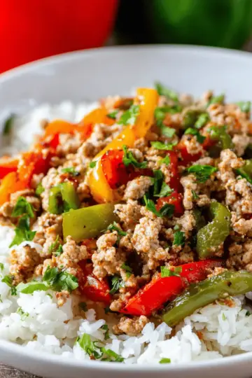 Ground Turkey and Peppers Recipe