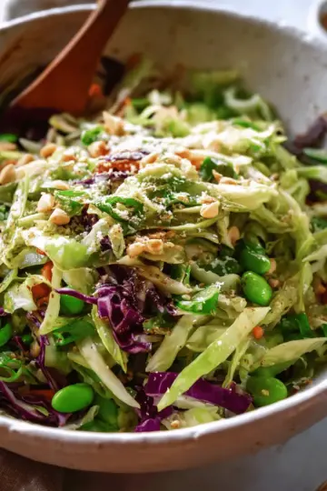 Cabbage Salad with Peanut Dressing