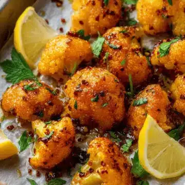 Lemon Pepper Glazed Cauliflower