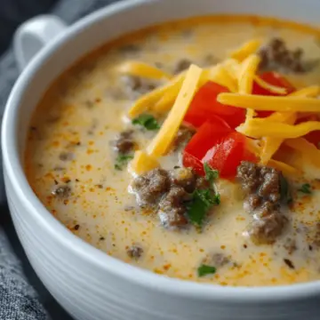 Easy Cheeseburger Soup