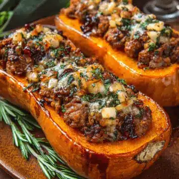 Sausage Stuffed Butternut Squash