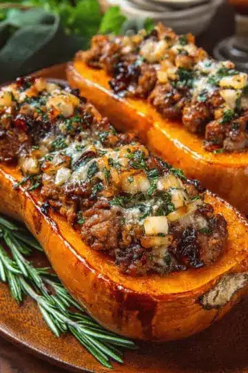 Sausage Stuffed Butternut Squash