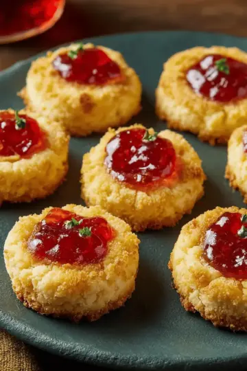 Cheesy Thumbprint Appetizers with Hot Pepper Jelly