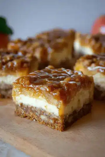 Caramel Apple Cheesecake Bars