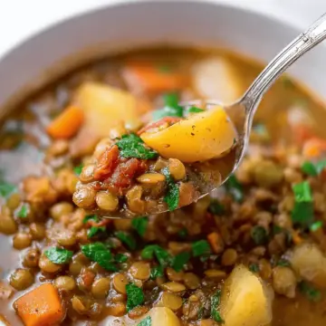 Easy Lentil Potato Soup Recipe