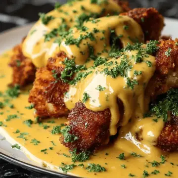 Pretzel Chicken with Mustard-Cheddar Sauce: A Tasty Delight