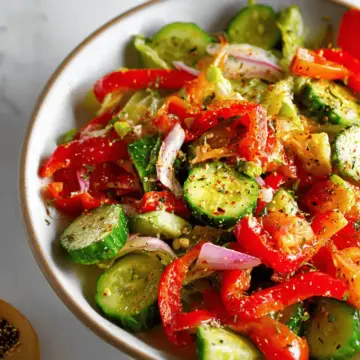 Sweet Pepper Cucumber Crunch Salad