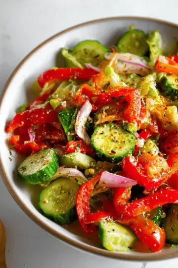 Sweet Pepper Cucumber Crunch Salad