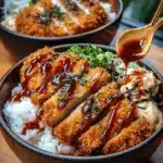 Japanese Katsu Bowls with Tonkatsu Sauce