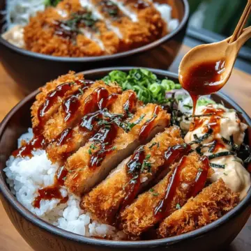 Japanese Katsu Bowls with Tonkatsu Sauce