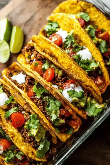 Crispy Baked Beef Tacos