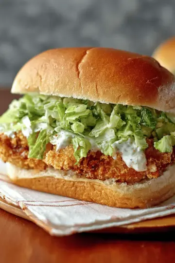 Crispy Chicken Caesar Sandwiches (Air Fryer or Oven)