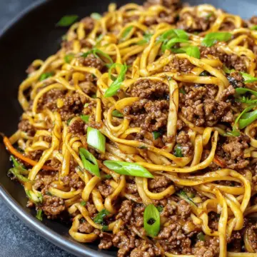 Mongolian Ground Beef Noodles – Easy Griddle or Skillet Recipe