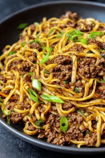 Mongolian Ground Beef Noodles – Easy Griddle or Skillet Recipe