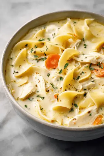 Easy Creamy Chicken Noodle Soup