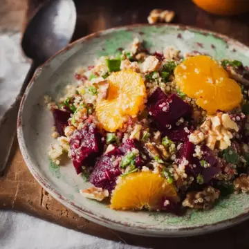 Vibrant Quinoa Salad with Beets, Oranges and Walnuts