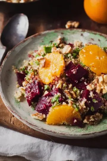 Vibrant Quinoa Salad with Beets, Oranges and Walnuts