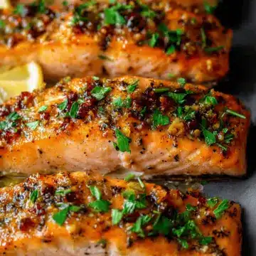 Honey Garlic Butter Baked Salmon