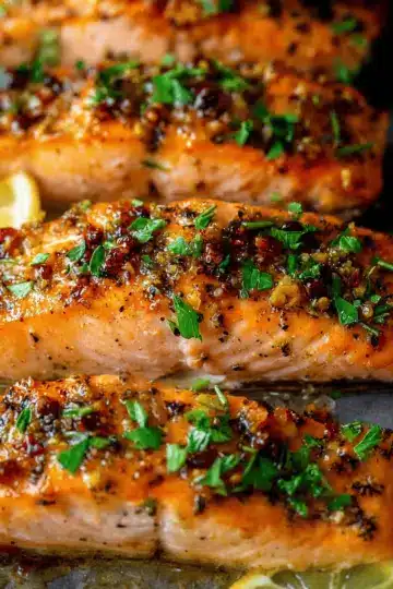 Honey Garlic Butter Baked Salmon