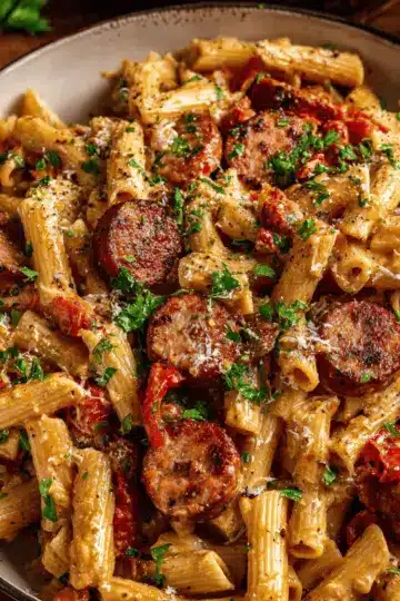 Creamy Cajun Sausage Pasta