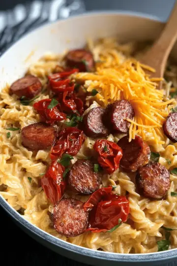 One Pot Creamy Cajun Sausage Pasta