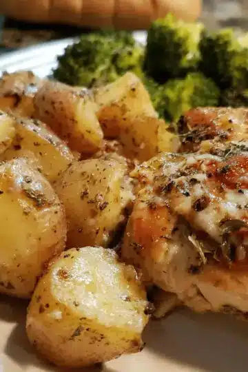 Crockpot Garlic Parmesan Chicken & Potatoes