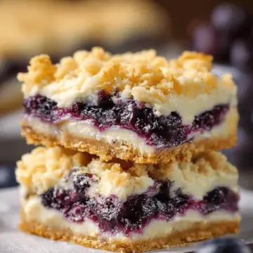 Blueberry Cream Cheese Crumb Bars