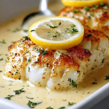 Tasty Baked Cod in Coconut Lemon Cream Sauce