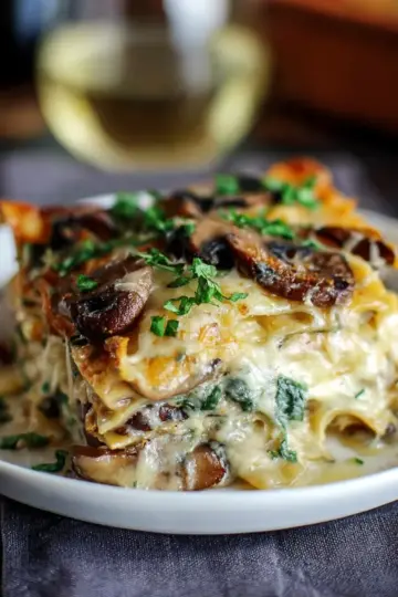 Mushroom Spinach Lasagna