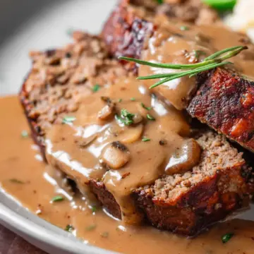 Meatloaf with Brown Gravy