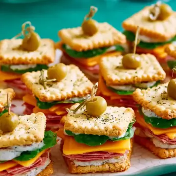 Ritz Cracker Party Sandwiches