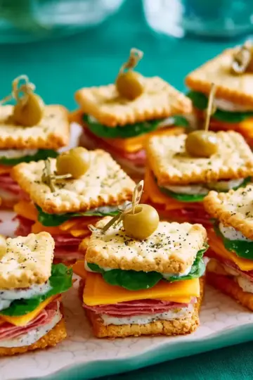 Ritz Cracker Party Sandwiches