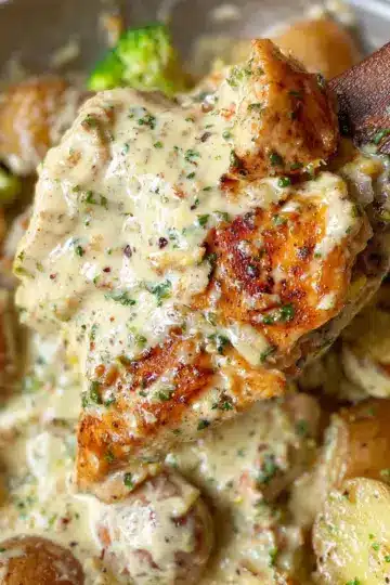 Creamy Garlic Parmesan Chicken and Potatoes