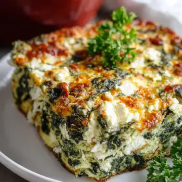Feta and Spinach Casserole