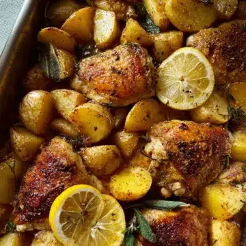 One Pan Greek Lemon Chicken and Potatoes
