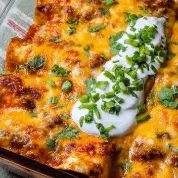Easy Cheesy Ground Beef Enchiladas