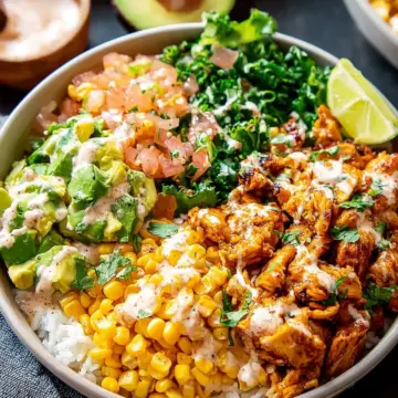 Street Corn Chicken Rice Bowls